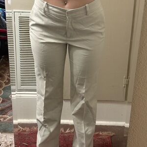 Ann Taylor Cream Boot Cut Pants